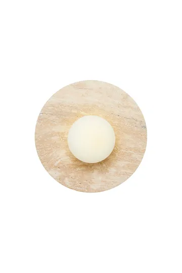 Kummer vegglampe 12 cm rund - Beige og Hvit - Belysning - Innendørsbelysning & Lamper - Vegglampe