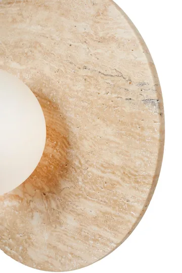 Kummer vegglampe 12 cm rund - Beige og Hvit - Belysning - Innendørsbelysning & Lamper - Vegglampe