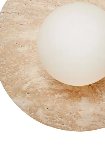 Kummer vegglampe 12 cm rund - Beige og Hvit - Belysning - Innendørsbelysning & Lamper - Vegglampe