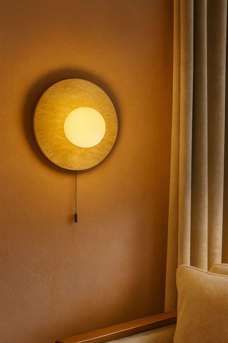 Kummer vegglampe 12 cm rund - Beige - Belysning - Innendørsbelysning & Lamper - Vegglampe