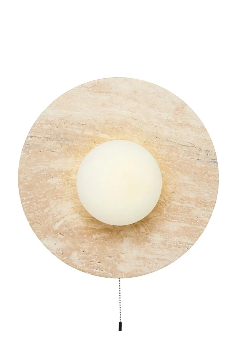 Kummer vegglampe 12 cm rund, Beige