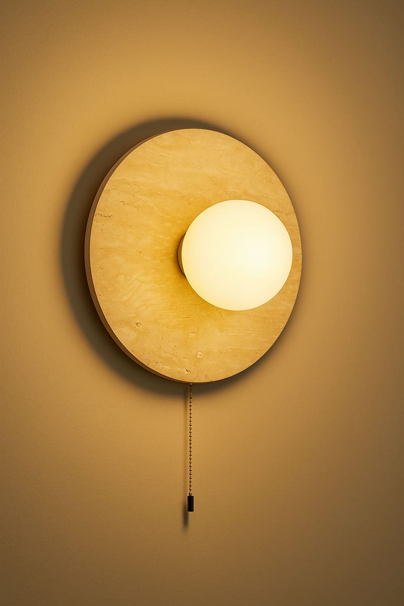 Kummer vegglampe 12 cm rund - Beige - Belysning - Innendørsbelysning & Lamper - Vegglampe