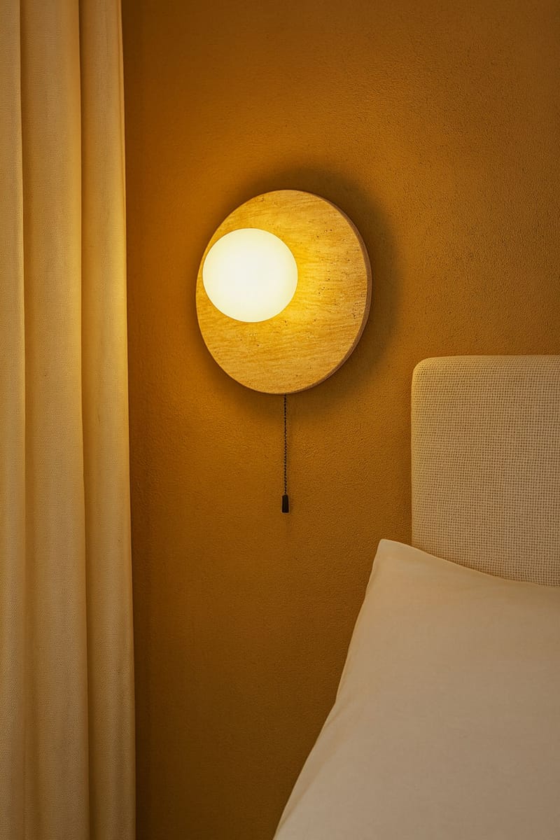 Kummer vegglampe 12 cm rund - Beige - Belysning - Innendørsbelysning & Lamper - Vegglampe