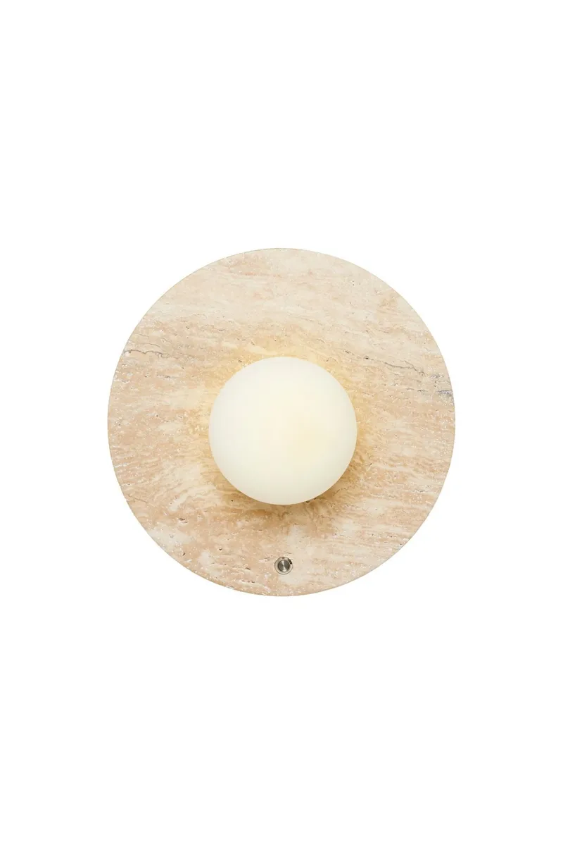 Kummer vegglampe 12 cm rund, Beige