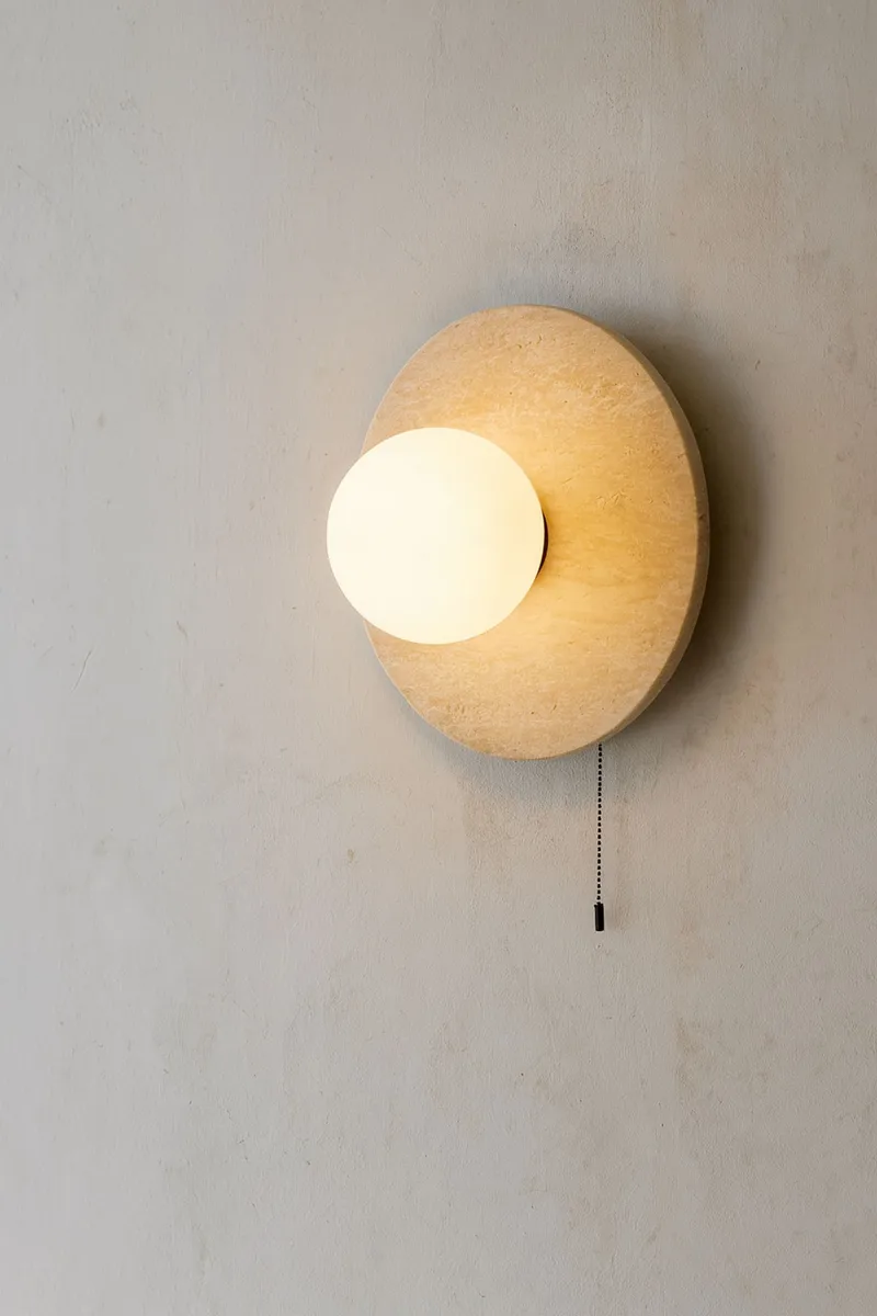 Kummer vegglampe 12 cm rund - Beige - Belysning - Innendørsbelysning & Lamper - Vegglampe