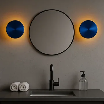 Loomba vegglampe 12 cm rund - Blå - Belysning - Innendørsbelysning & Lamper - Vegglampe