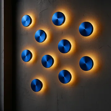 Loomba vegglampe 12 cm rund - Blå - Belysning - Innendørsbelysning & Lamper - Vegglampe