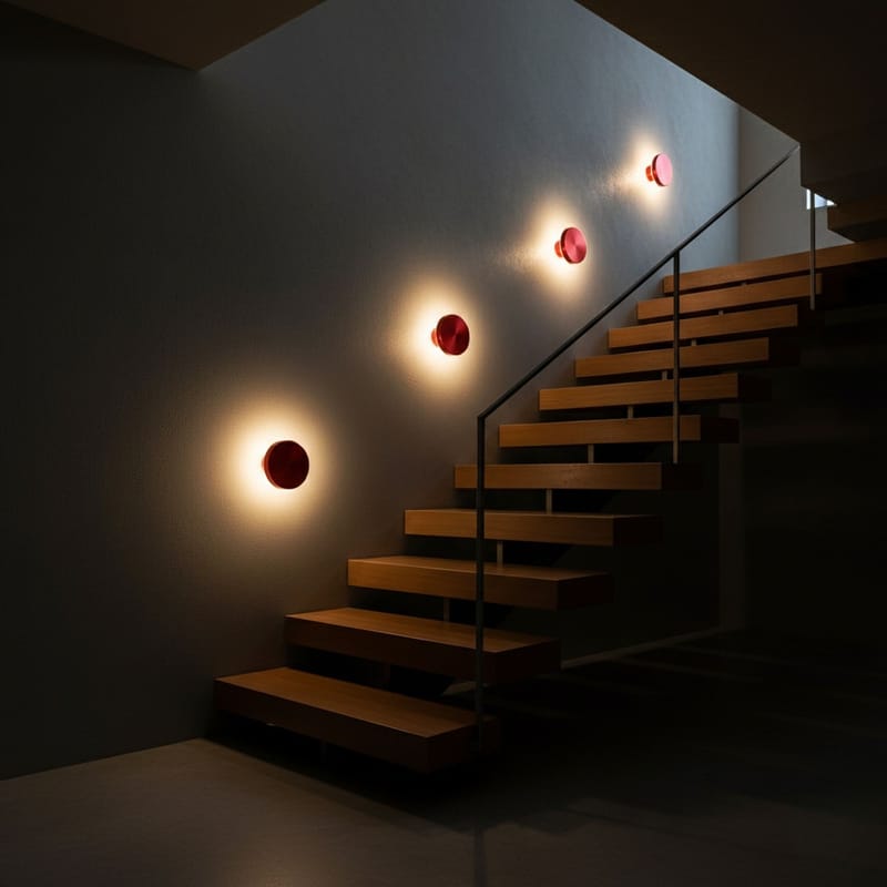 Loomba vegglampe 15 cm rund - Rød - Belysning - Innendørsbelysning & Lamper - Vegglampe