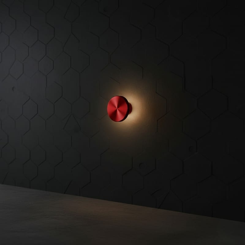 Loomba vegglampe 15 cm rund - Rød - Belysning - Innendørsbelysning & Lamper - Vegglampe