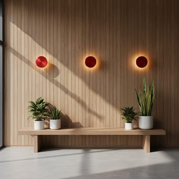 Loomba vegglampe 15 cm rund - Rød - Belysning - Innendørsbelysning & Lamper - Vegglampe