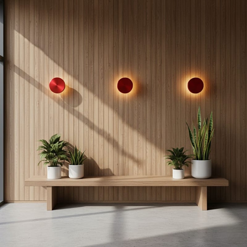 Loomba vegglampe 15 cm rund - Rød - Belysning - Innendørsbelysning & Lamper - Vegglampe