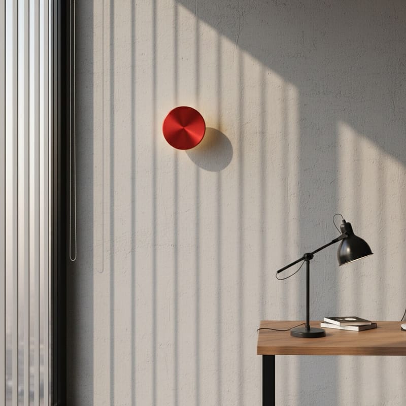 Loomba vegglampe 15 cm rund - Rød - Belysning - Innendørsbelysning & Lamper - Vegglampe