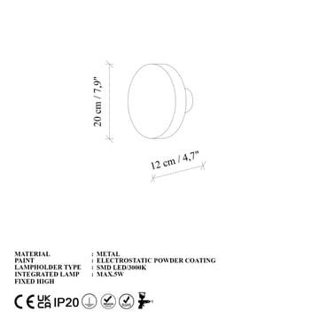 Loomba vegglampe 20 cm rund - Rød - Belysning - Innendørsbelysning & Lamper - Vegglampe