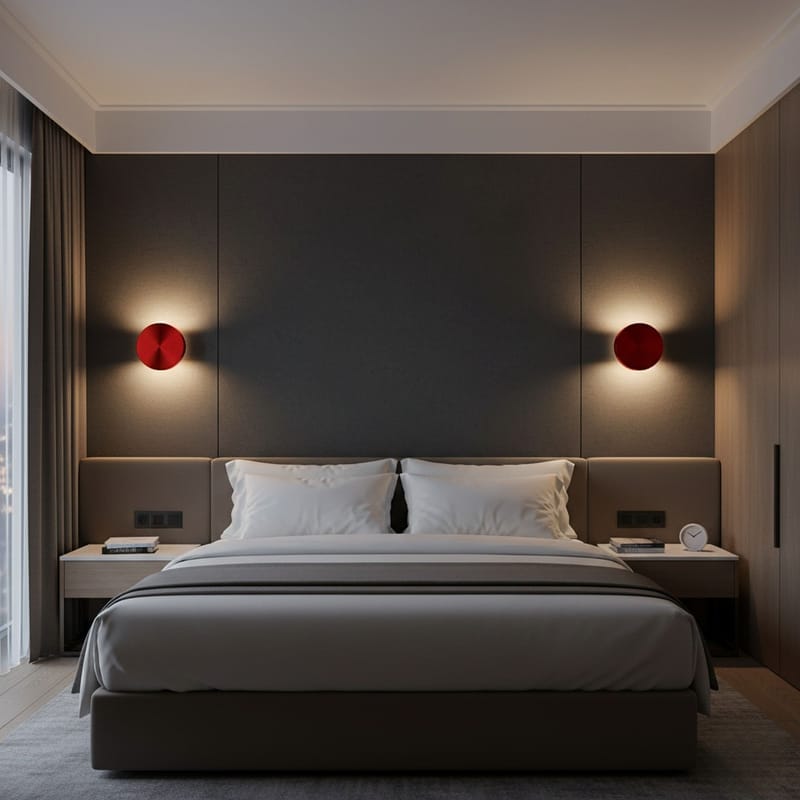 Loomba vegglampe 20 cm rund - Rød - Belysning - Innendørsbelysning & Lamper - Vegglampe