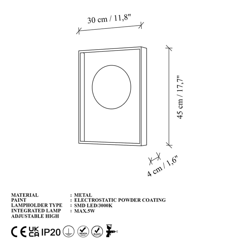 Loomba vegglampe 45 cm - Rød - Belysning - Innendørsbelysning & Lamper - Vegglampe