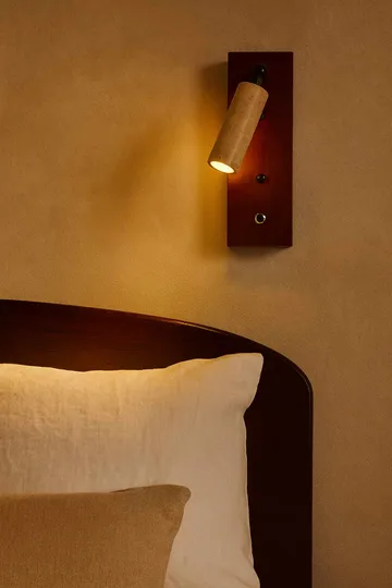 Orvyn vegglampe 13 cm - Beige Valnøtt - Belysning - Innendørsbelysning & Lamper - Vegglampe