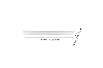 Rasterbelysning Eglo LED-Panel 4000K 1200x300 mm - Hvit - Belysning - Innendørsbelysning & Lamper - Vegglampe
