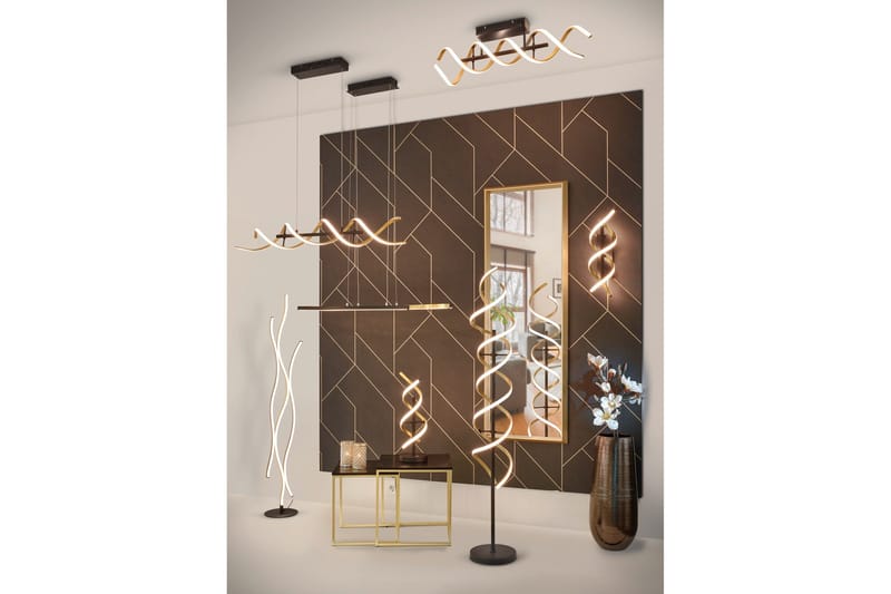 Sequence LED-Vegglampe Matt Messing/Matt Svart - Trio Lighting - Belysning - Innendørsbelysning & Lamper - Vegglampe