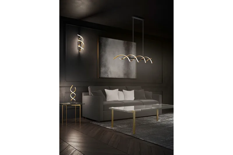 Sequence LED-Vegglampe Matt Messing/Matt Svart - Trio Lighting - Belysning - Innendørsbelysning & Lamper - Vegglampe