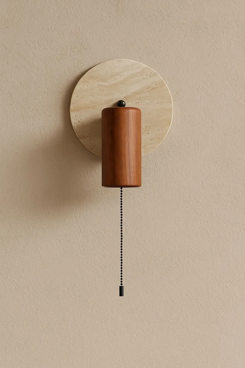 Tharosel vegglampe 21 cm - Beige Valnøtt - Belysning - Innendørsbelysning & Lamper - Vegglampe