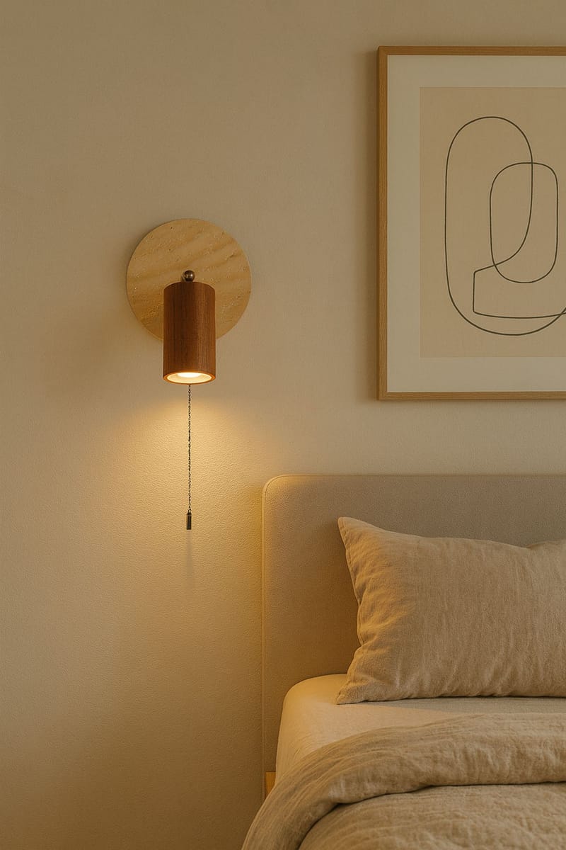Tharosel vegglampe 21 cm - Beige Valnøtt - Belysning - Innendørsbelysning & Lamper - Vegglampe