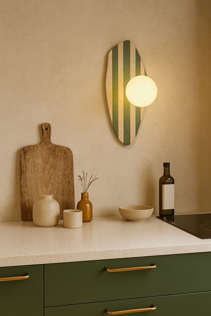 Thyrosel vegglampe 10 cm - Beige, Hvit, Grønn - Belysning - Innendørsbelysning & Lamper - Vegglampe