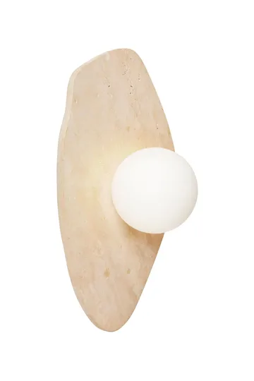Thyrosel vegglampe 10 cm - Beige og Hvit - Belysning - Innendørsbelysning & Lamper - Vegglampe