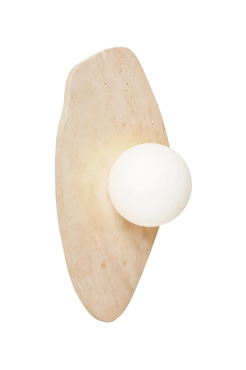 Thyrosel vegglampe 10 cm - Beige og Hvit - Belysning - Innendørsbelysning & Lamper - Vegglampe