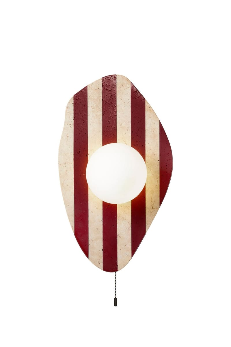 Torlic vegglampe 10 cm, Beige, Hvit, Rød