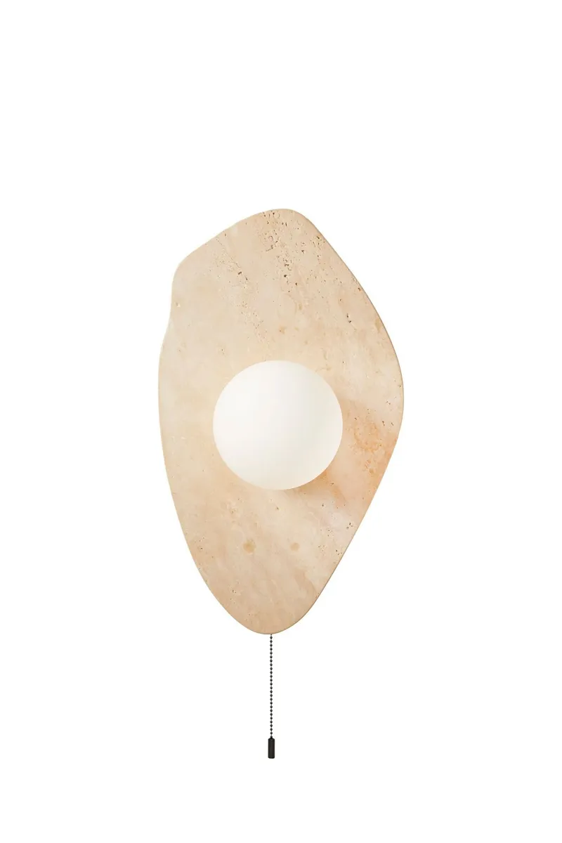 Torlic vegglampe 10 cm, Beige og Hvit