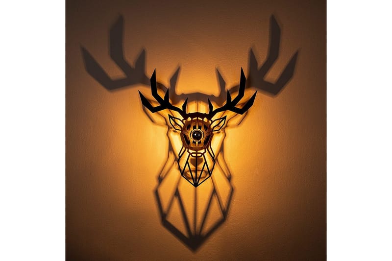 Vegg lampe Brilo Deer Svart - Svart - Belysning - Innendørsbelysning & Lamper - Vegglampe
