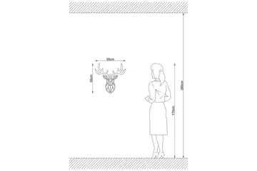 Vegg lampe Brilo Deer Svart - Svart - Belysning - Innendørsbelysning & Lamper - Vegglampe