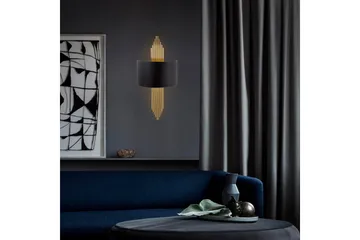 Vegg lampe Grelon Svart / Gull - Svart / Gull - Belysning - Innendørsbelysning & Lamper - Vegglampe