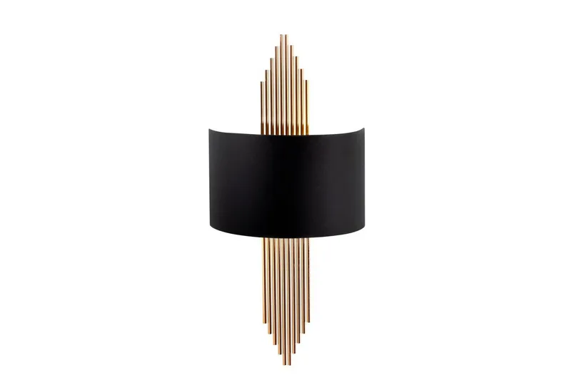 Vegg lampe Grelon Svart / Kobber, Svart / Kobber