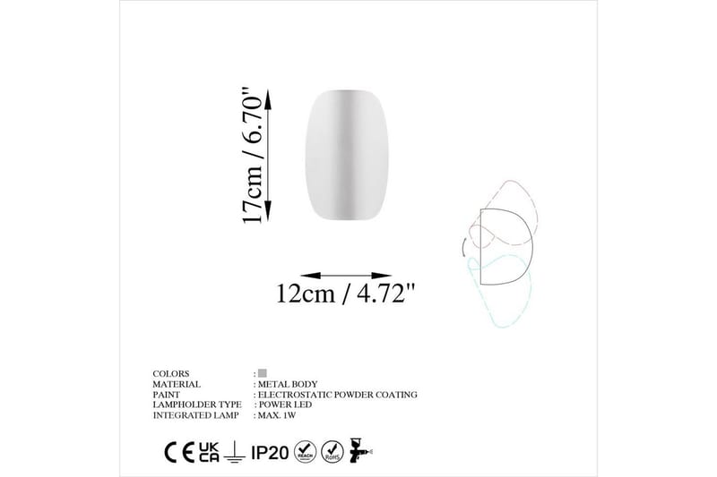 Vegg lampe Koeia Chrome - Hvit - Belysning - Innendørsbelysning & Lamper - Vegglampe