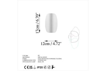 Vegg lampe Koeia Chrome - Hvit - Belysning - Innendørsbelysning & Lamper - Vegglampe