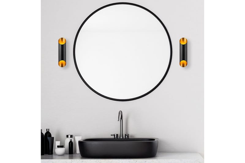 Vegg lampe Kutt Svart / Gull - Svart / Gull - Belysning - Innendørsbelysning & Lamper - Vegglampe