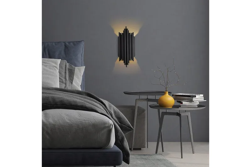 Vegg lampe Raoji Svart - Svart - Belysning - Innendørsbelysning & Lamper - Vegglampe