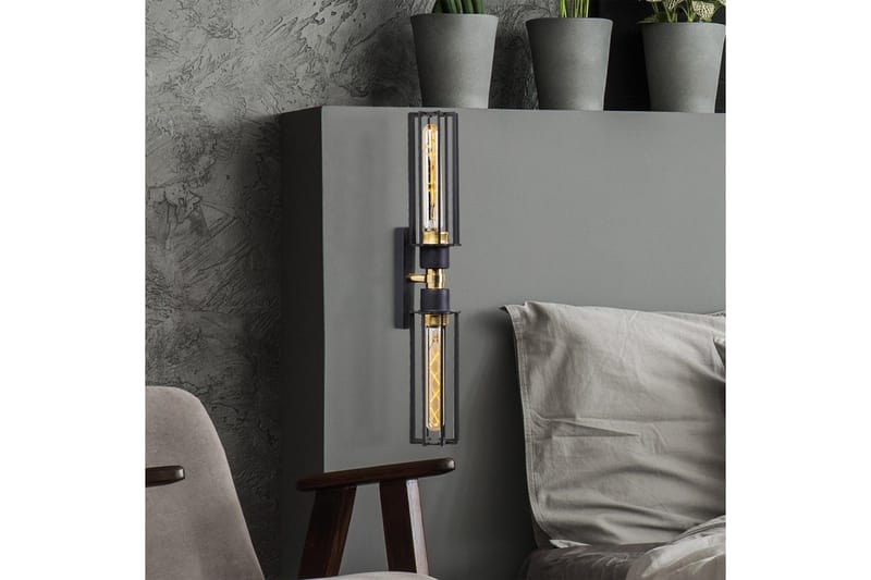 Vegg lampe Sourab Shine Svart / Gull - Gull/Svart - Belysning - Innendørsbelysning & Lamper - Vegglampe