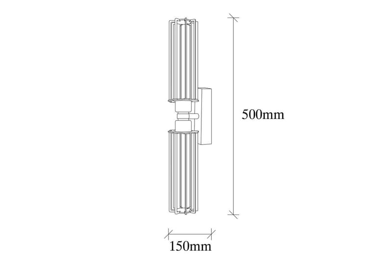 Vegg lampe Sourab Shine Svart / Gull - Gull/Svart - Belysning - Innendørsbelysning & Lamper - Vegglampe