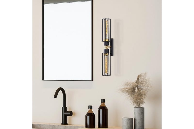 Vegg lampe Sourab Shine Svart / Gull - Gull/Svart - Belysning - Innendørsbelysning & Lamper - Vegglampe