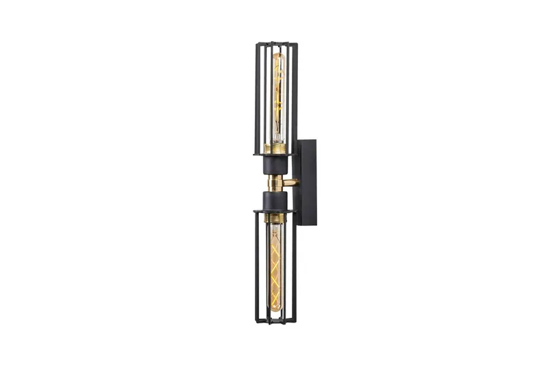 Vegg lampe Sourab Shine Svart / Gull, Gull/Svart