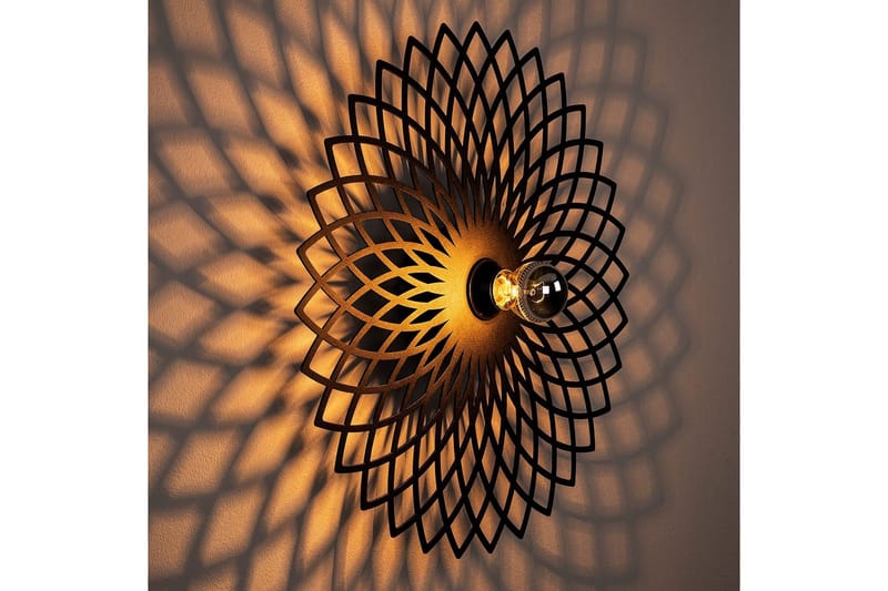 Vegg lampe Sourab Svart - Svart - Belysning - Innendørsbelysning & Lamper - Vegglampe