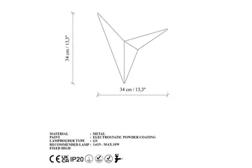 Vegg lampe Stelin Gull - Gull - Belysning - Innendørsbelysning & Lamper - Vegglampe