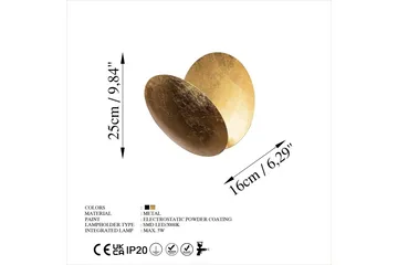 Vegg lampe Zandel Gull - Gull - Belysning - Innendørsbelysning & Lamper - Vegglampe