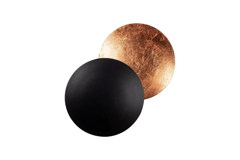 Vegg lampe Zandel Svart / Kobber, Svart / Kobber
