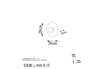 Vegg lampe Zindale Kobber - 28 x 26 cm - Belysning - Innendørsbelysning & Lamper - Vegglampe