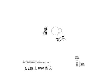 Vegg lampe Polmar Gull - Diameter: 12 cm - Belysning - Innendørsbelysning & Lamper - Vegglampe