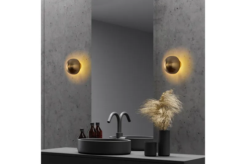 Vegg lampe Polmar Gull - Diameter: 16 cm - Belysning - Innendørsbelysning & Lamper - Vegglampe