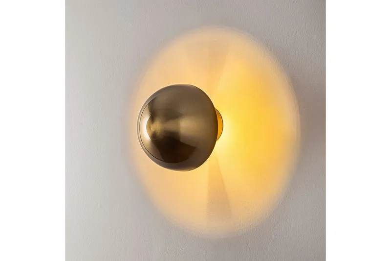 Vegg lampe Polmar Gull - Diameter: 16 cm - Belysning - Innendørsbelysning & Lamper - Vegglampe